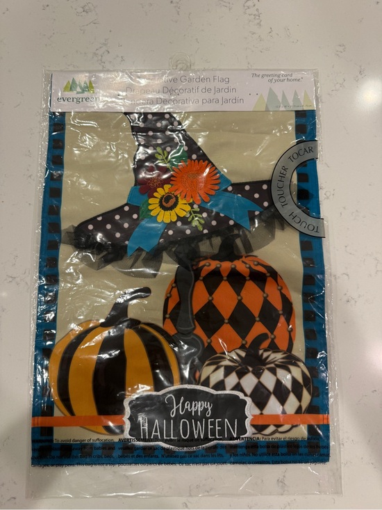 Other - Happy Halloween Garden Flag - Orange, Black, Teal